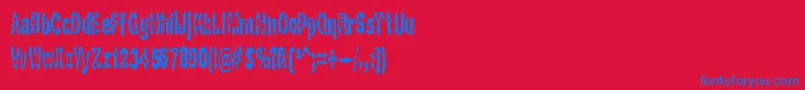 GaspingBrk Font – Blue Fonts on Red Background