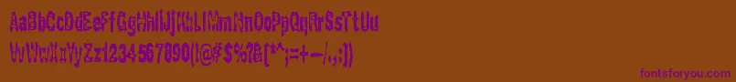 GaspingBrk Font – Purple Fonts on Brown Background