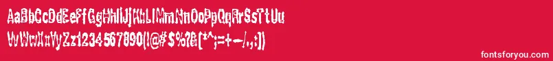 GaspingBrk Font – White Fonts on Red Background