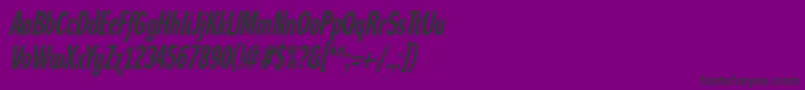 DynagroteskrxcBolditalic Font – Black Fonts on Purple Background