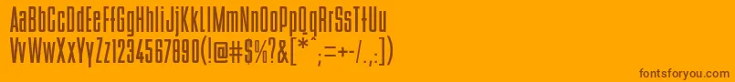 BstyleB Font – Brown Fonts on Orange Background