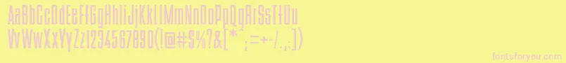 BstyleB Font – Pink Fonts on Yellow Background