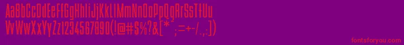 BstyleB Font – Red Fonts on Purple Background