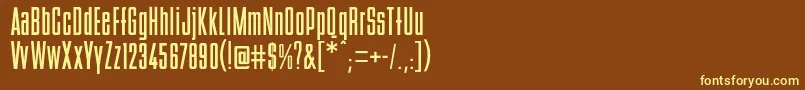BstyleB Font – Yellow Fonts on Brown Background