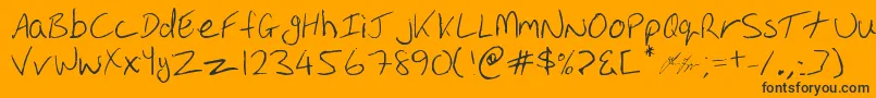 Oakhill Font – Black Fonts on Orange Background