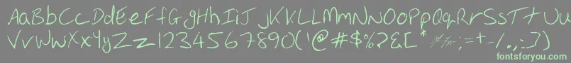 Oakhill Font – Green Fonts on Gray Background
