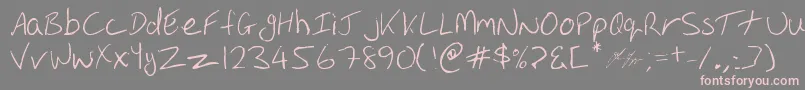 Oakhill Font – Pink Fonts on Gray Background