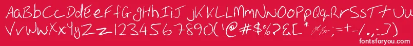 Oakhill Font – White Fonts on Red Background