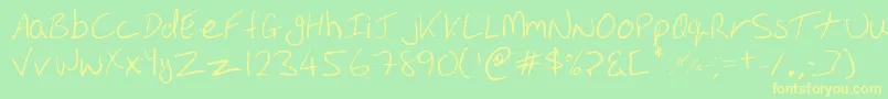 Oakhill Font – Yellow Fonts on Green Background