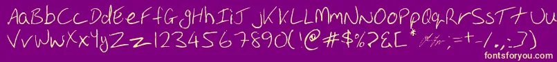 Oakhill Font – Yellow Fonts on Purple Background