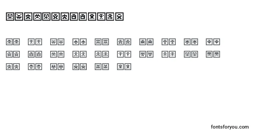 Schriftart ScumskullzBox – Alphabet, Zahlen, spezielle Symbole