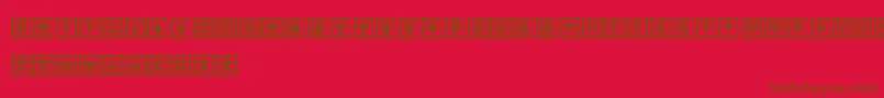 ScumskullzBox Font – Brown Fonts on Red Background