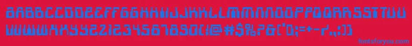 1968odyssey Font – Blue Fonts on Red Background