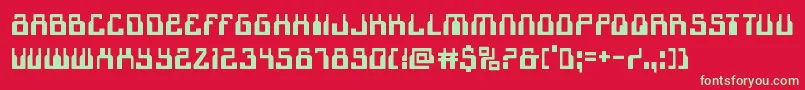 1968odyssey Font – Green Fonts on Red Background