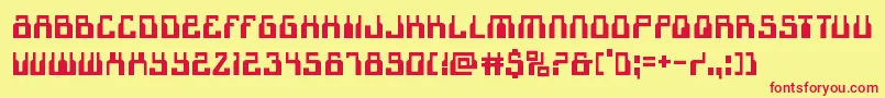 1968odyssey Font – Red Fonts on Yellow Background