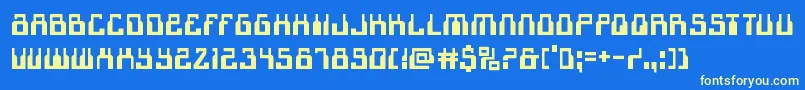 1968odyssey Font – Yellow Fonts on Blue Background