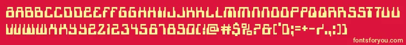 1968odyssey Font – Yellow Fonts on Red Background