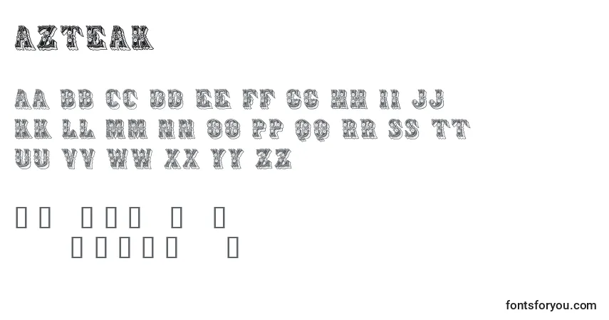 Azteak Font – alphabet, numbers, special characters