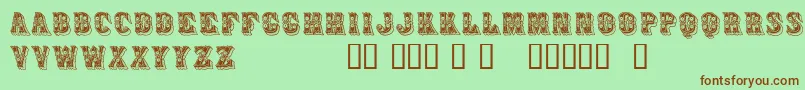 Azteak Font – Brown Fonts on Green Background