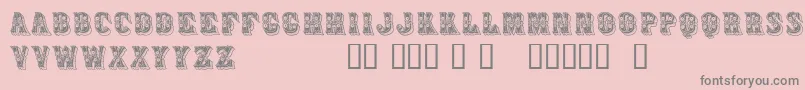 Azteak Font – Gray Fonts on Pink Background