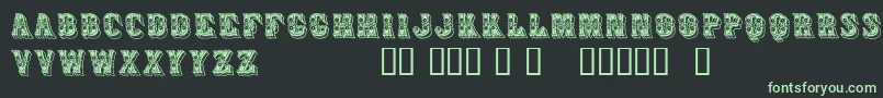 Azteak Font – Green Fonts on Black Background