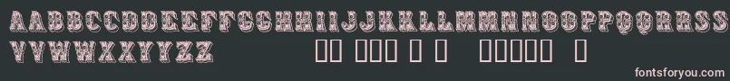 Шрифт Azteak – розовые шрифты на чёрном фоне