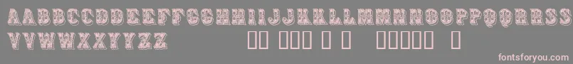 Azteak-fontti – vaaleanpunaiset fontit harmaalla taustalla
