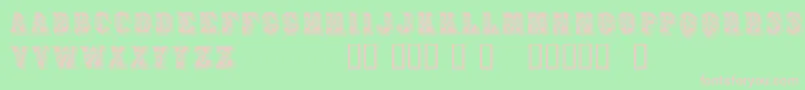 Шрифт Azteak – розовые шрифты на зелёном фоне