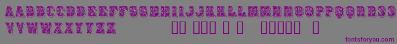 Шрифт Azteak – фиолетовые шрифты на сером фоне