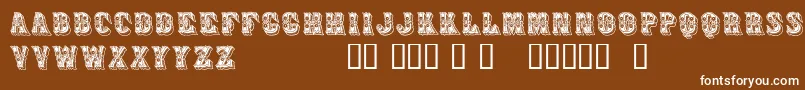 Azteak Font – White Fonts on Brown Background