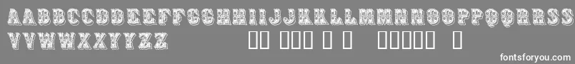 フォントAzteak – 灰色の背景に白い文字