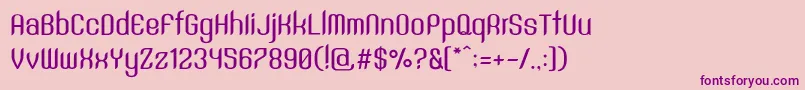 SntAnouvongMediumRegular Font – Purple Fonts on Pink Background