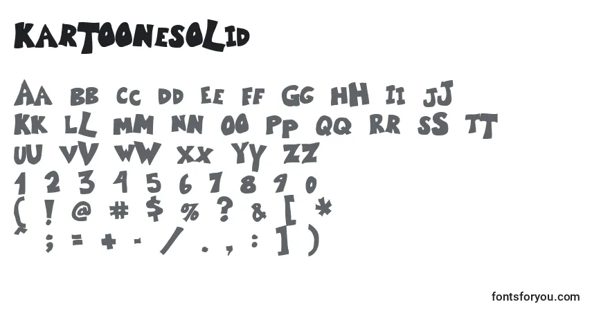 Fuente KartooneSolid - alfabeto, números, caracteres especiales
