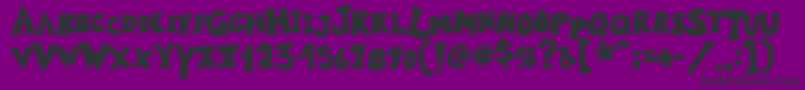 KartooneSolid Font – Black Fonts on Purple Background