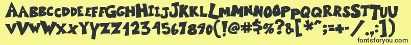 KartooneSolid Font – Black Fonts on Yellow Background