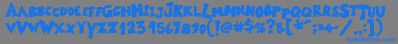 KartooneSolid Font – Blue Fonts on Gray Background