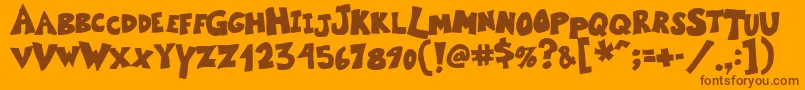 KartooneSolid Font – Brown Fonts on Orange Background