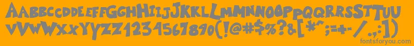 KartooneSolid Font – Gray Fonts on Orange Background