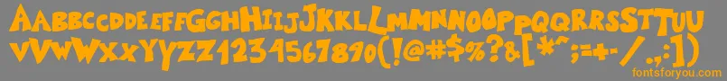 KartooneSolid Font – Orange Fonts on Gray Background