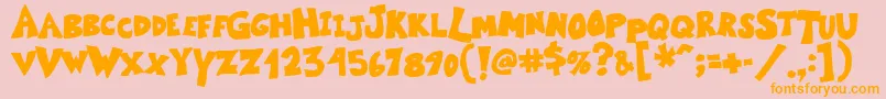 KartooneSolid Font – Orange Fonts on Pink Background