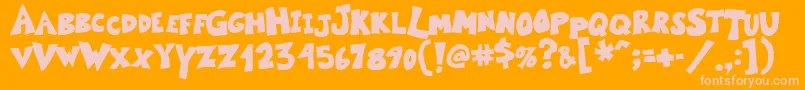 KartooneSolid Font – Pink Fonts on Orange Background