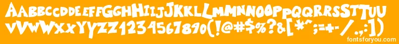 KartooneSolid Font – White Fonts on Orange Background