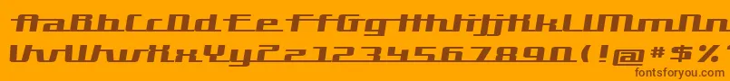 Hardman Font – Brown Fonts on Orange Background