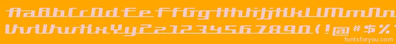 Hardman Font – Pink Fonts on Orange Background