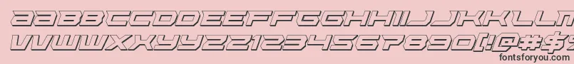 フォントLethalforce3Dital – ピンクの背景に黒い文字