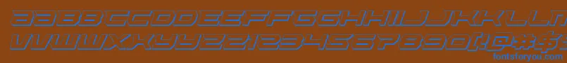 Lethalforce3Dital Font – Blue Fonts on Brown Background