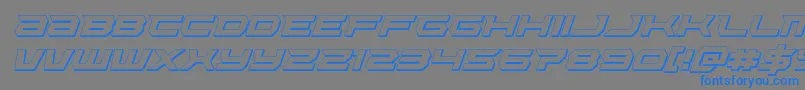 Lethalforce3Dital Font – Blue Fonts on Gray Background