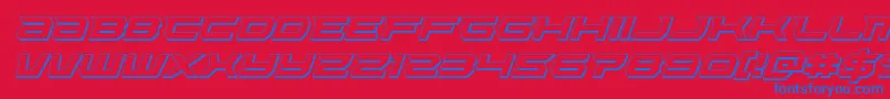 Lethalforce3Dital Font – Blue Fonts on Red Background
