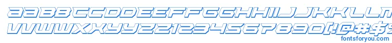 Lethalforce3Dital-fontti – siniset fontit valkoisella taustalla