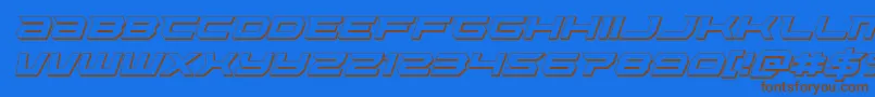 Lethalforce3Dital Font – Brown Fonts on Blue Background